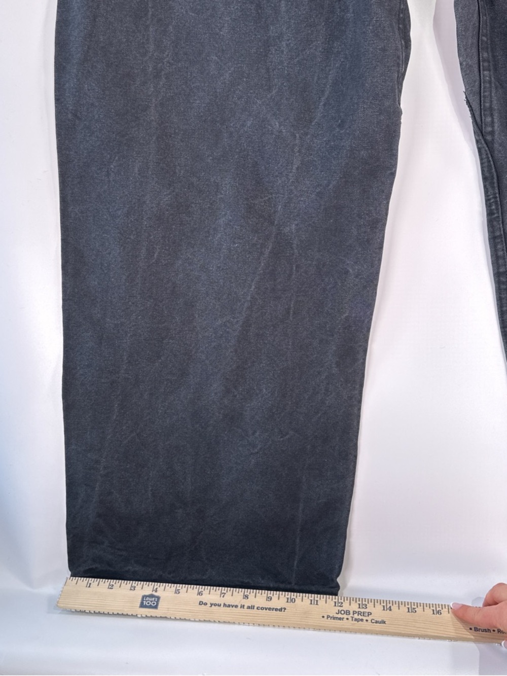 LIONS Men’s Wide Leg Canvas Pants Faded Black Drawstring one size - Picture 11 of 12